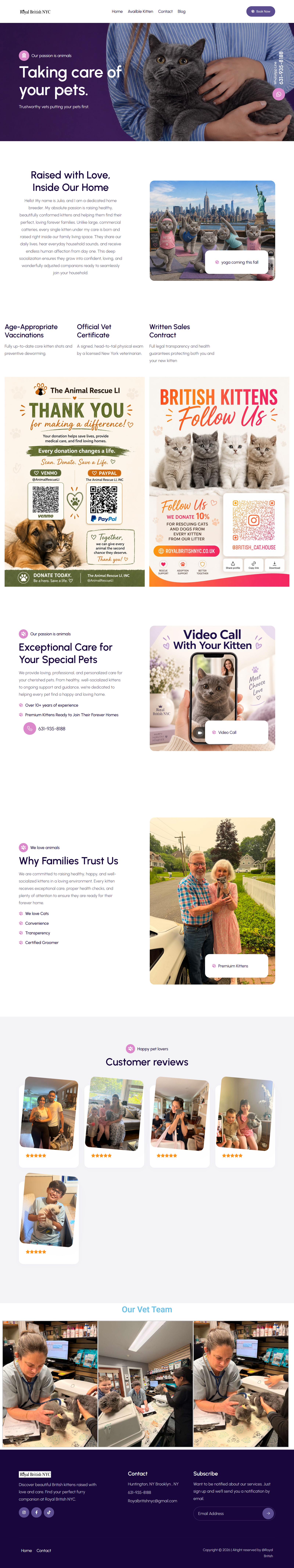 Royal British Kittens | Website Development